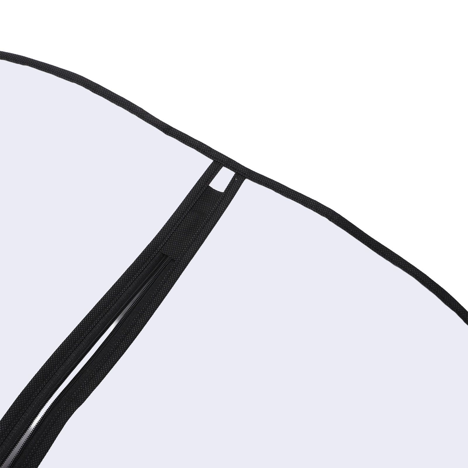 5pcs Hanging Garment Bags 23.6x47.2in Clear Plastic Zipped Clothes Dust Proof view 5