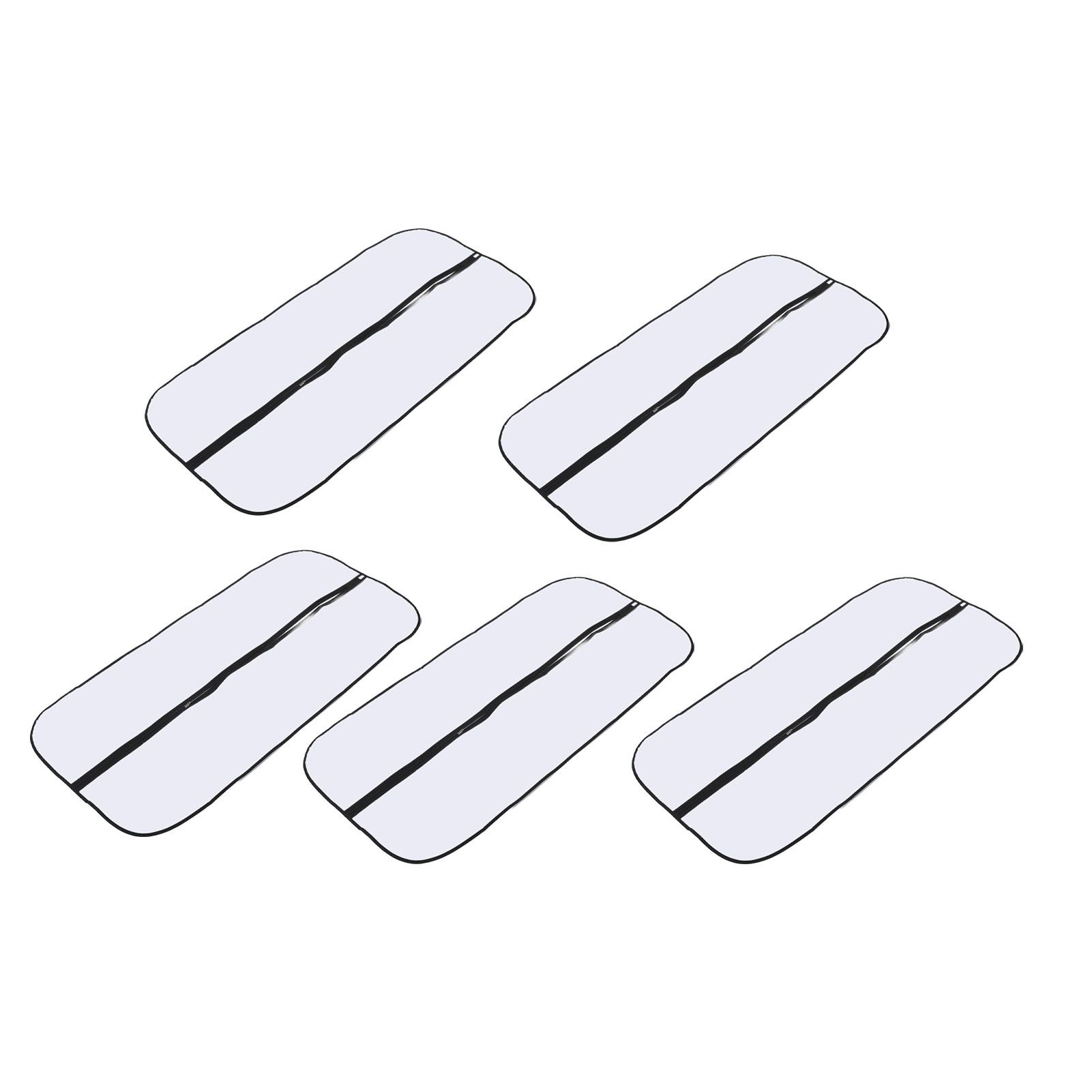 5pcs Hanging Garment Bags 23.6x47.2in Clear Plastic Zipped Clothes Dust Proof view 8