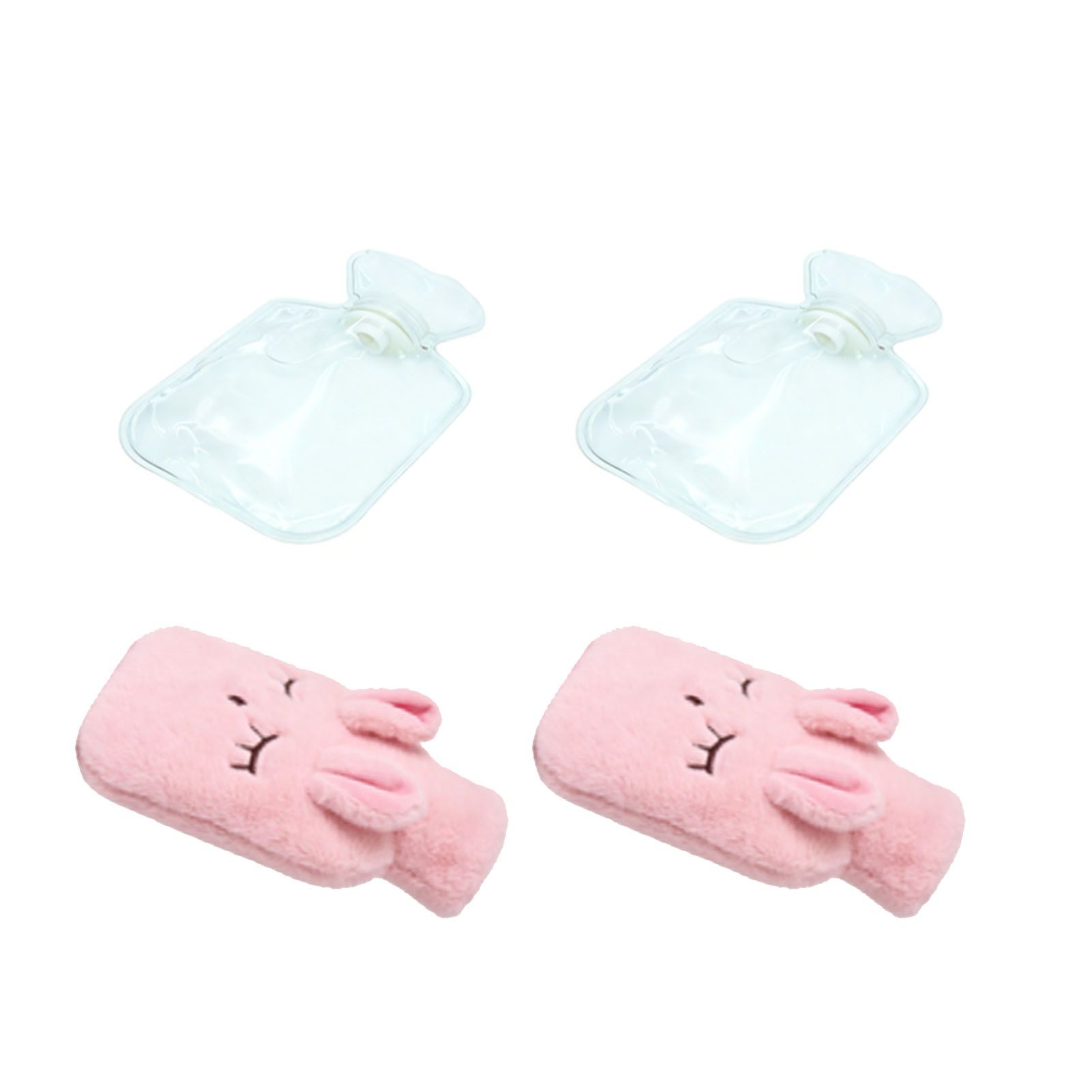 Hot Water Bottle Detachable Washable Cute Plush Cartoon Rabbit Hot Water Bag view 3