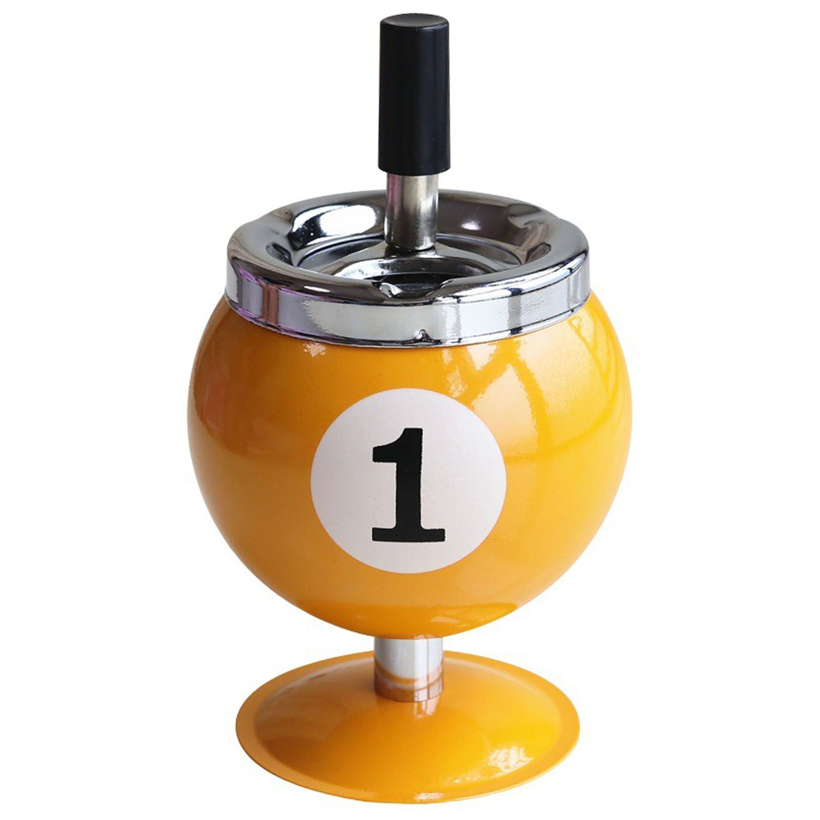 Billiard Ashtray Decorative Billiard Ball Metal Ashtray with Lid for Indoor view 3