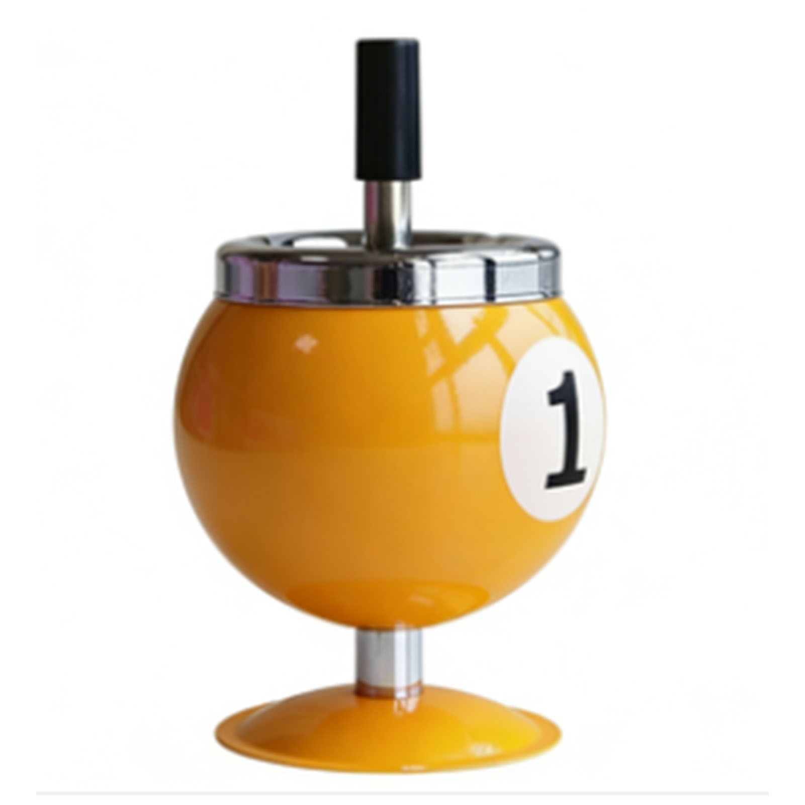 Billiard Ashtray Decorative Billiard Ball Metal Ashtray with Lid for Indoor view 4