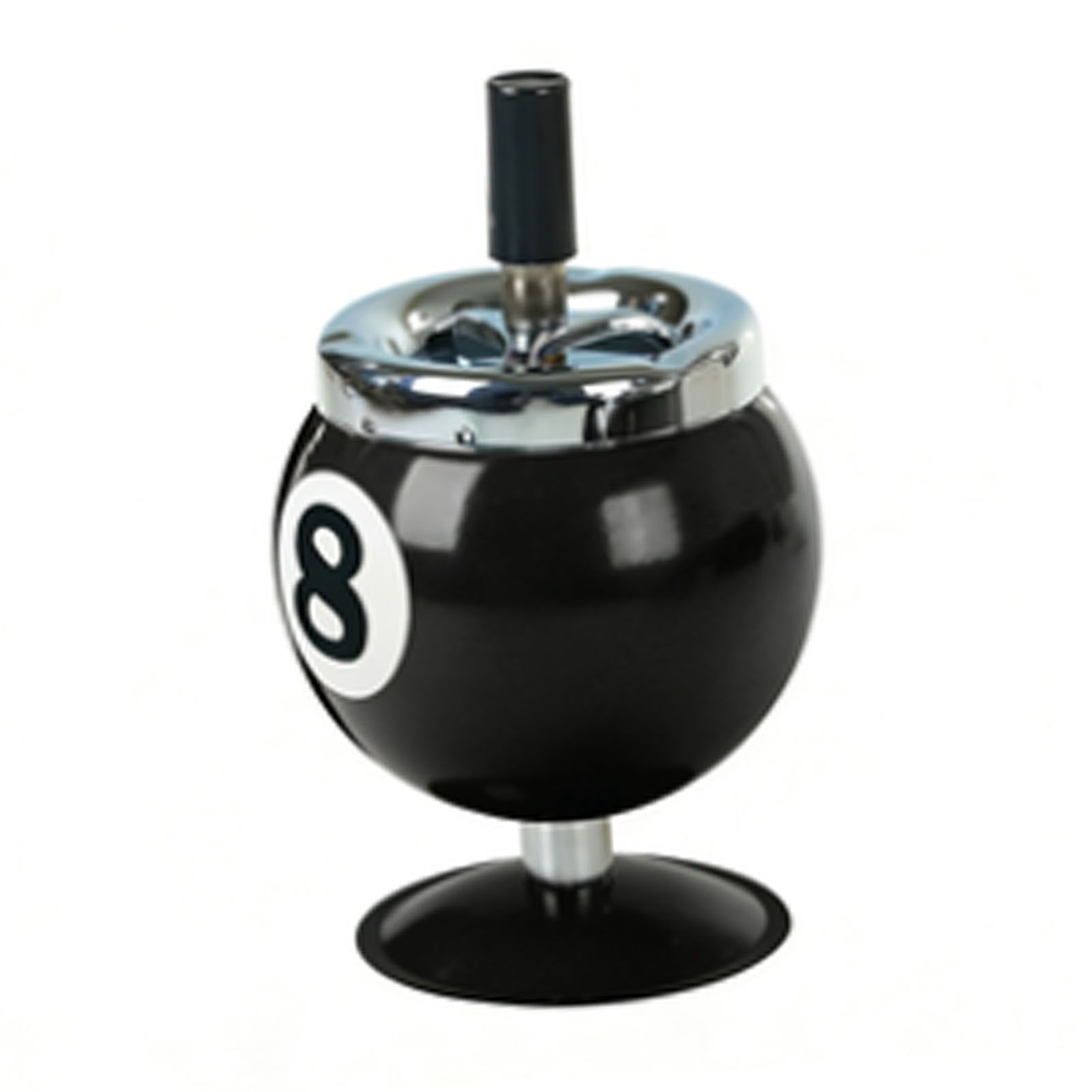 Stylish Metal Ashtray Billiards Ball Shape Large Capacity Windproof Ashtray view 4