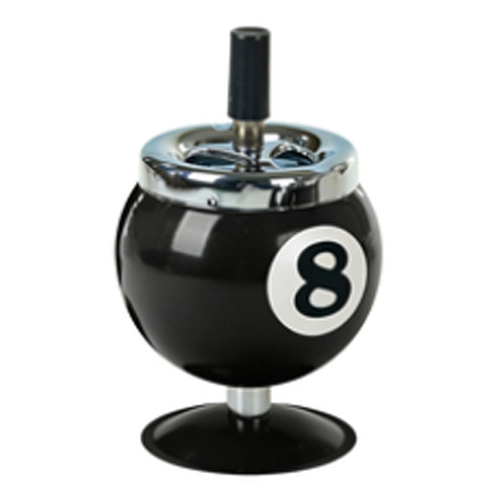 Stylish Metal Ashtray Billiards Ball Shape Large Capacity Windproof Ashtray view 5