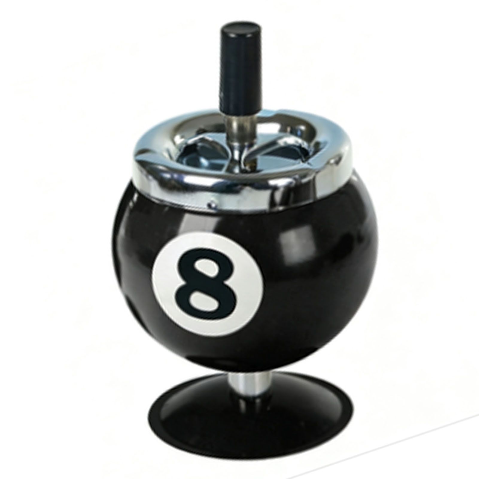 Stylish Metal Ashtray Billiards Ball Shape Large Capacity Windproof Ashtray view 6