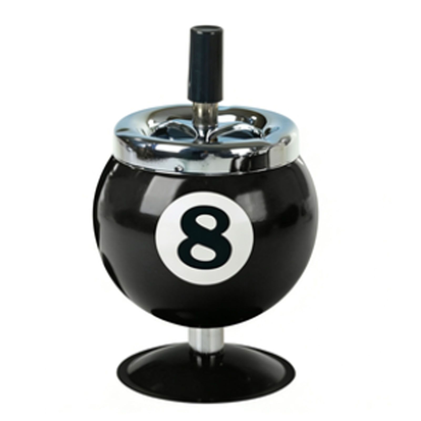 Stylish Metal Ashtray Billiards Ball Shape Large Capacity Windproof Ashtray view 7