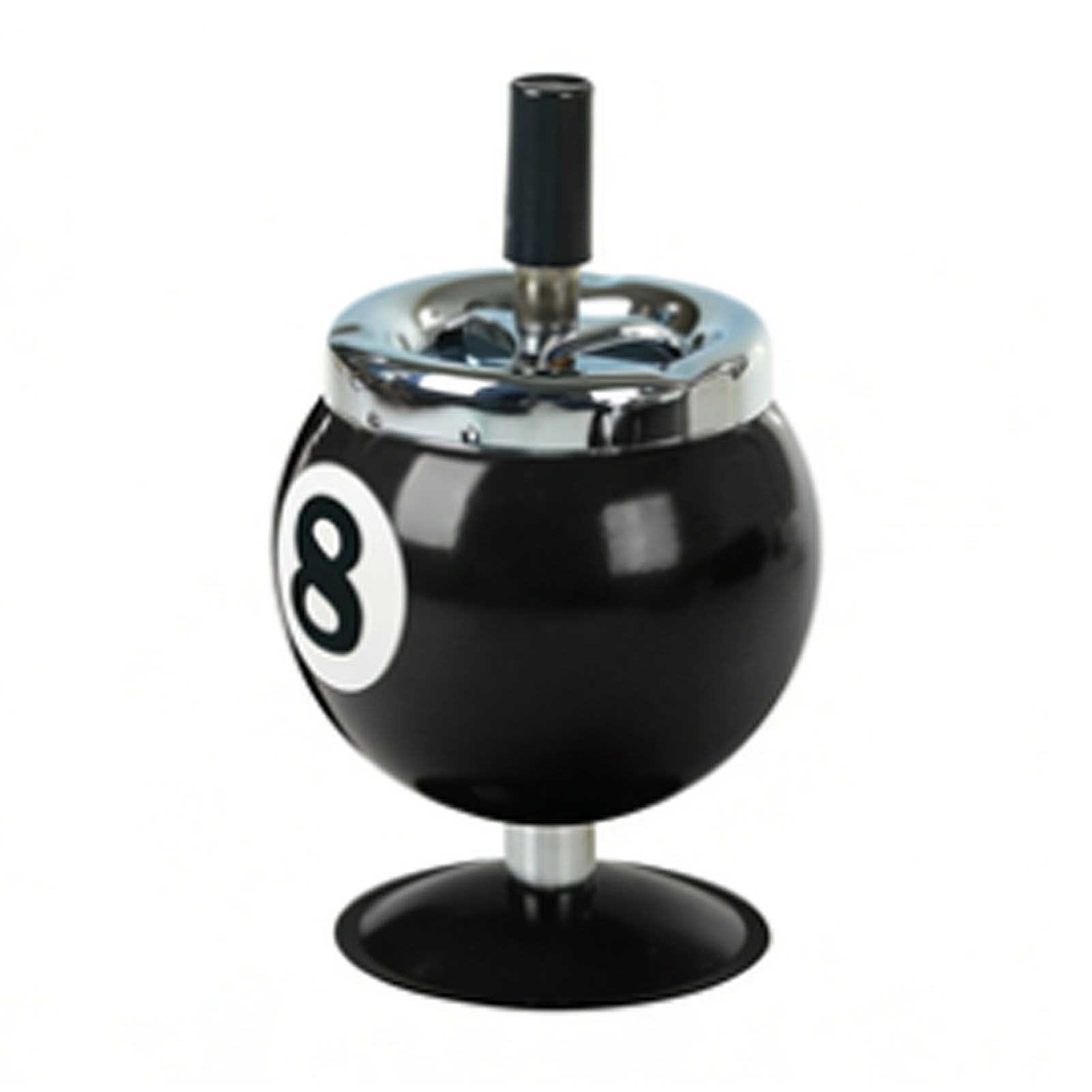 Stylish Metal Ashtray Billiards Ball Shape Large Capacity Windproof Ashtray view 8