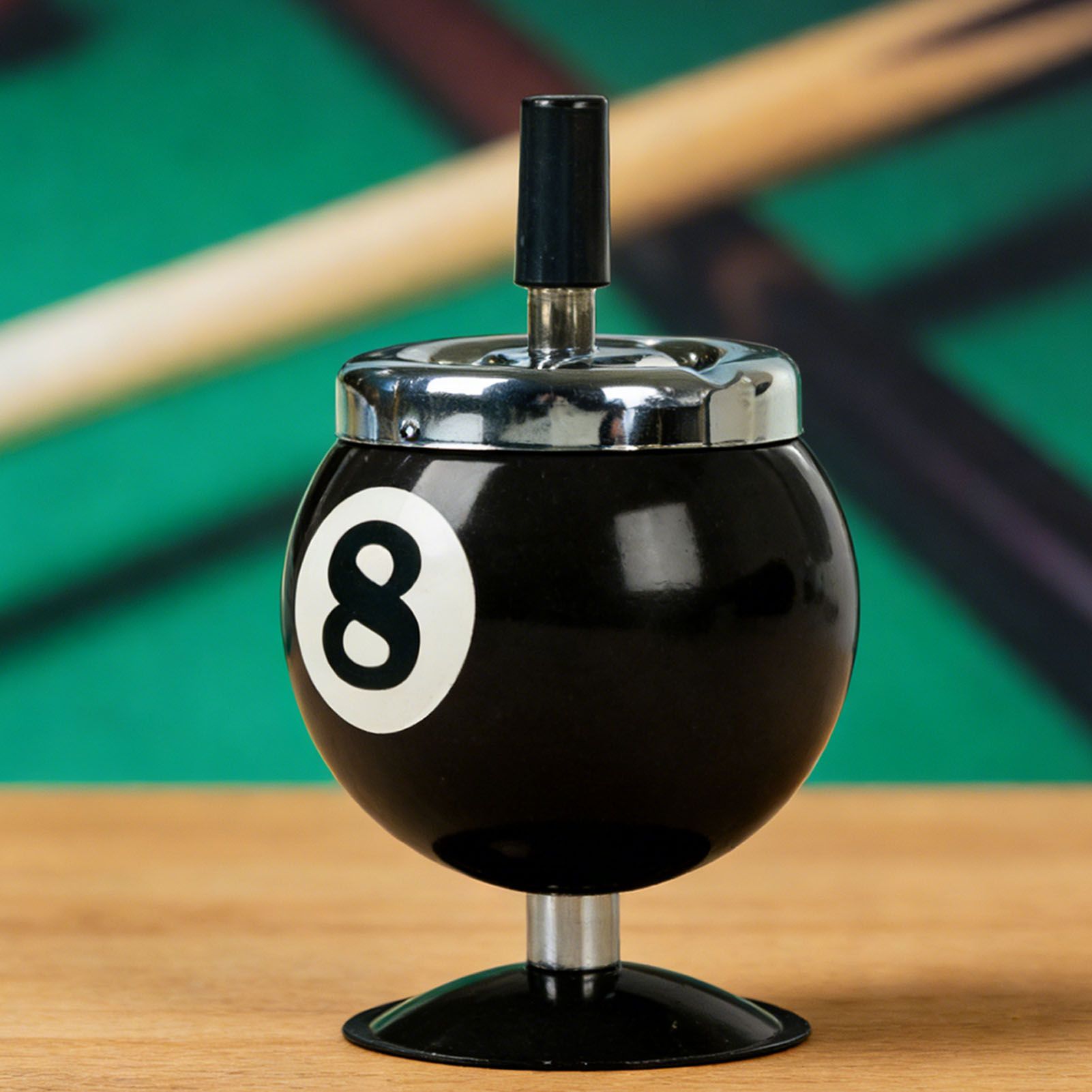 Stylish Metal Ashtray Billiards Ball Shape Large Capacity Windproof Ashtray view 10