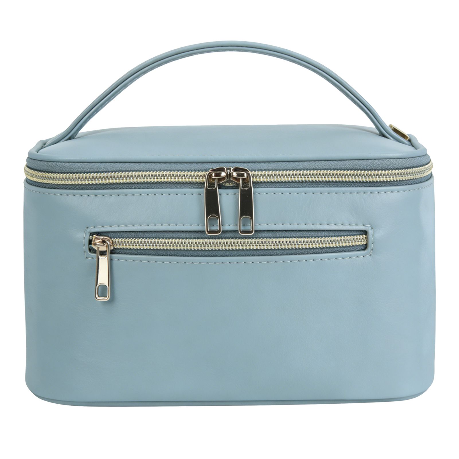 Toiletry Makeup Bag Large Capacity Water Proof PU Cosmetic Bag with Double view 3