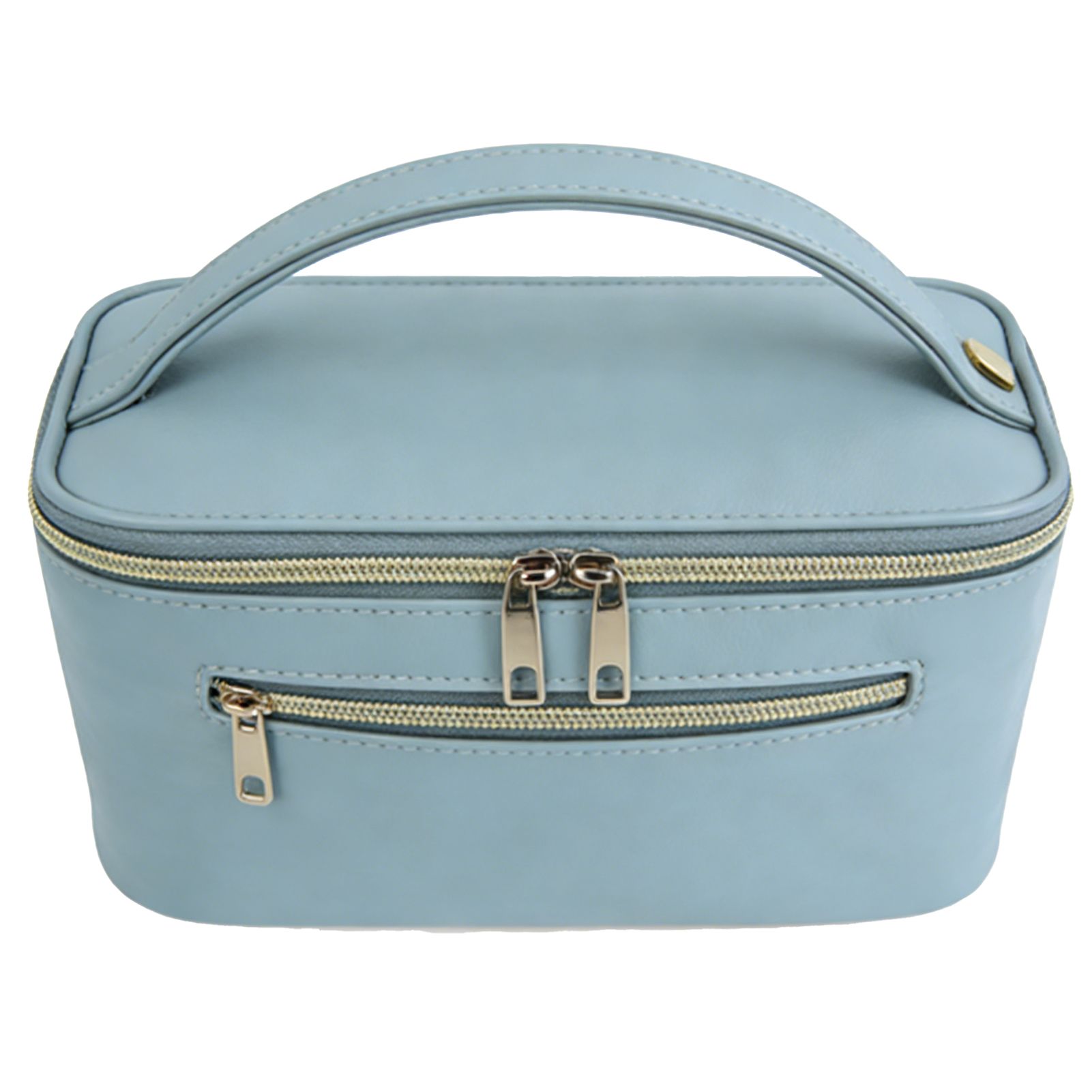 Toiletry Makeup Bag Large Capacity Water Proof PU Cosmetic Bag with Double view 8