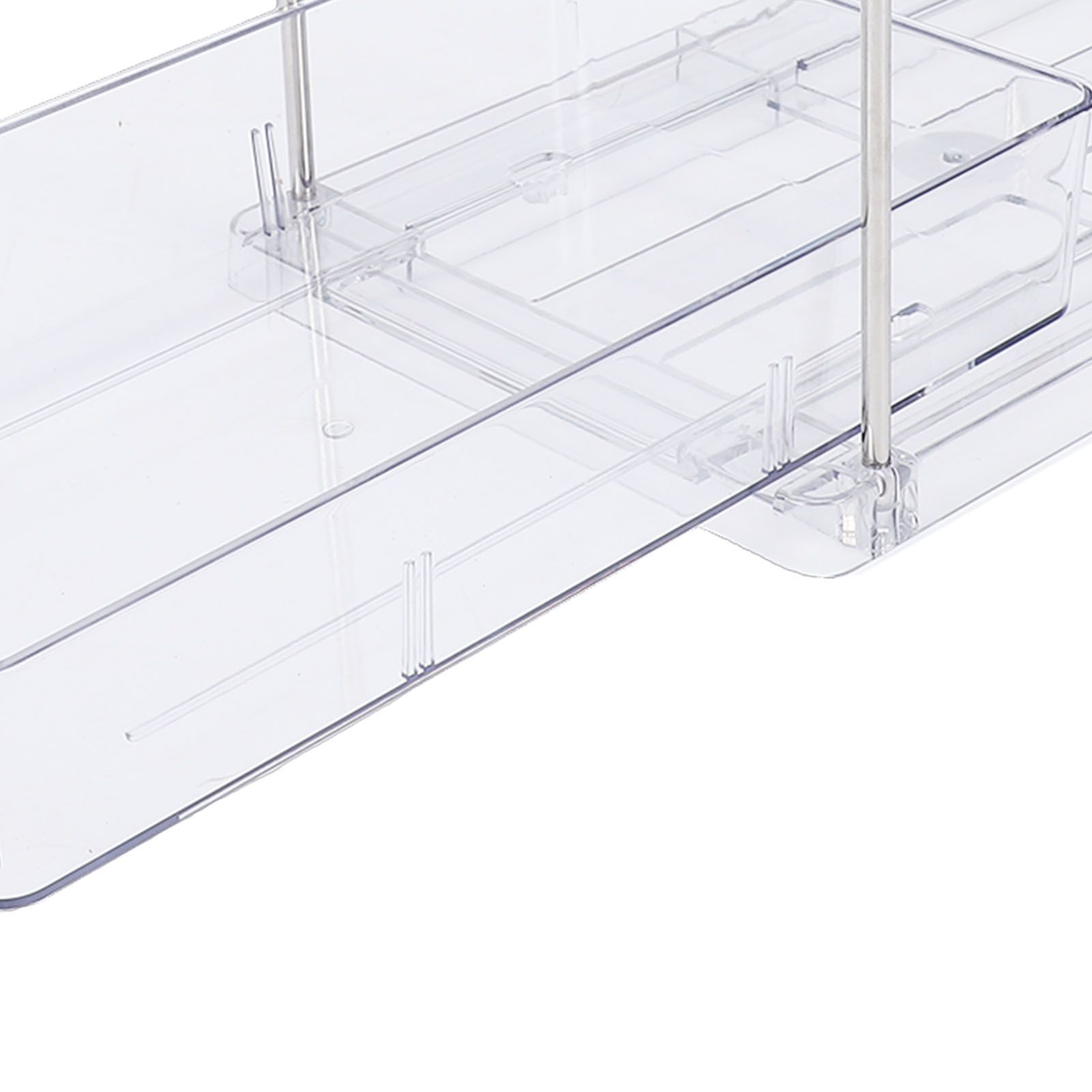 2 Tier Vertical Pull Out Cabinet Organizer Multifunctional Clear Slide Out view 7