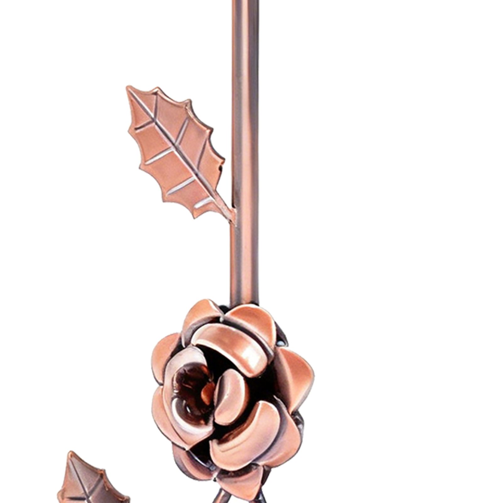 Jewelry Stand Elegant 3D Rose Style Stable Electroplated Metal Jewelry Holder view 7