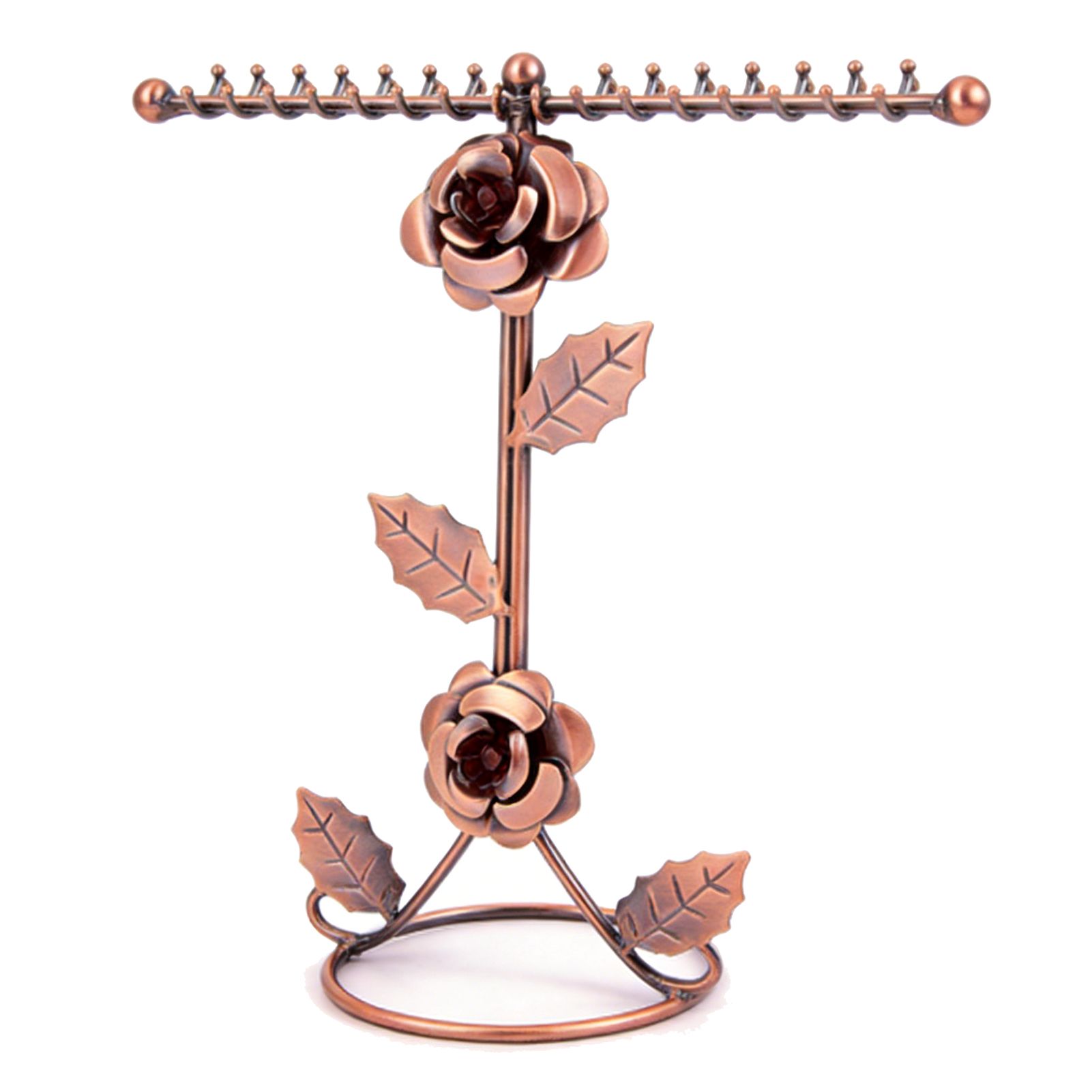 Jewelry Stand Elegant 3D Rose Style Stable Electroplated Metal Jewelry Holder view 9