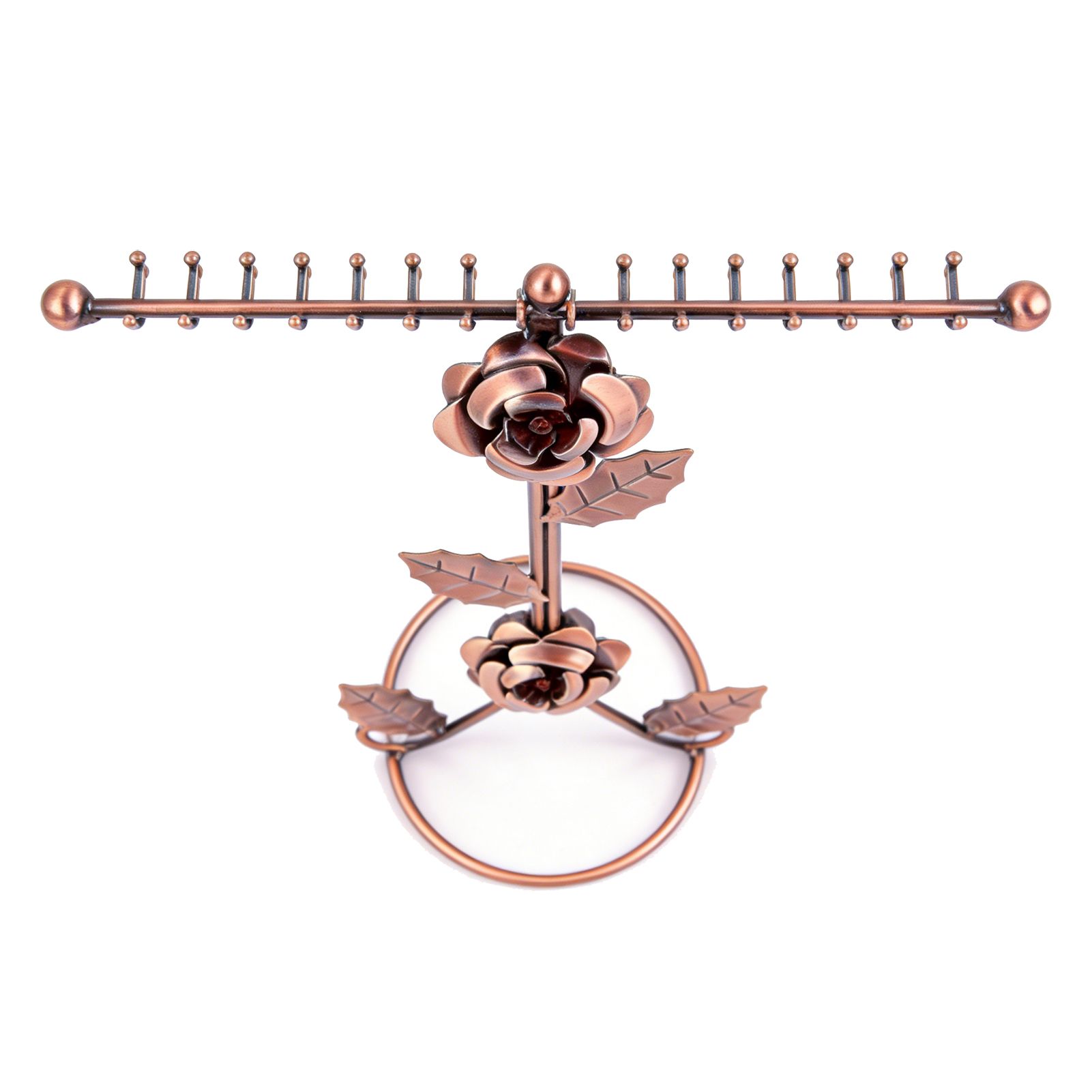 Jewelry Stand Elegant 3D Rose Style Stable Electroplated Metal Jewelry Holder view 10