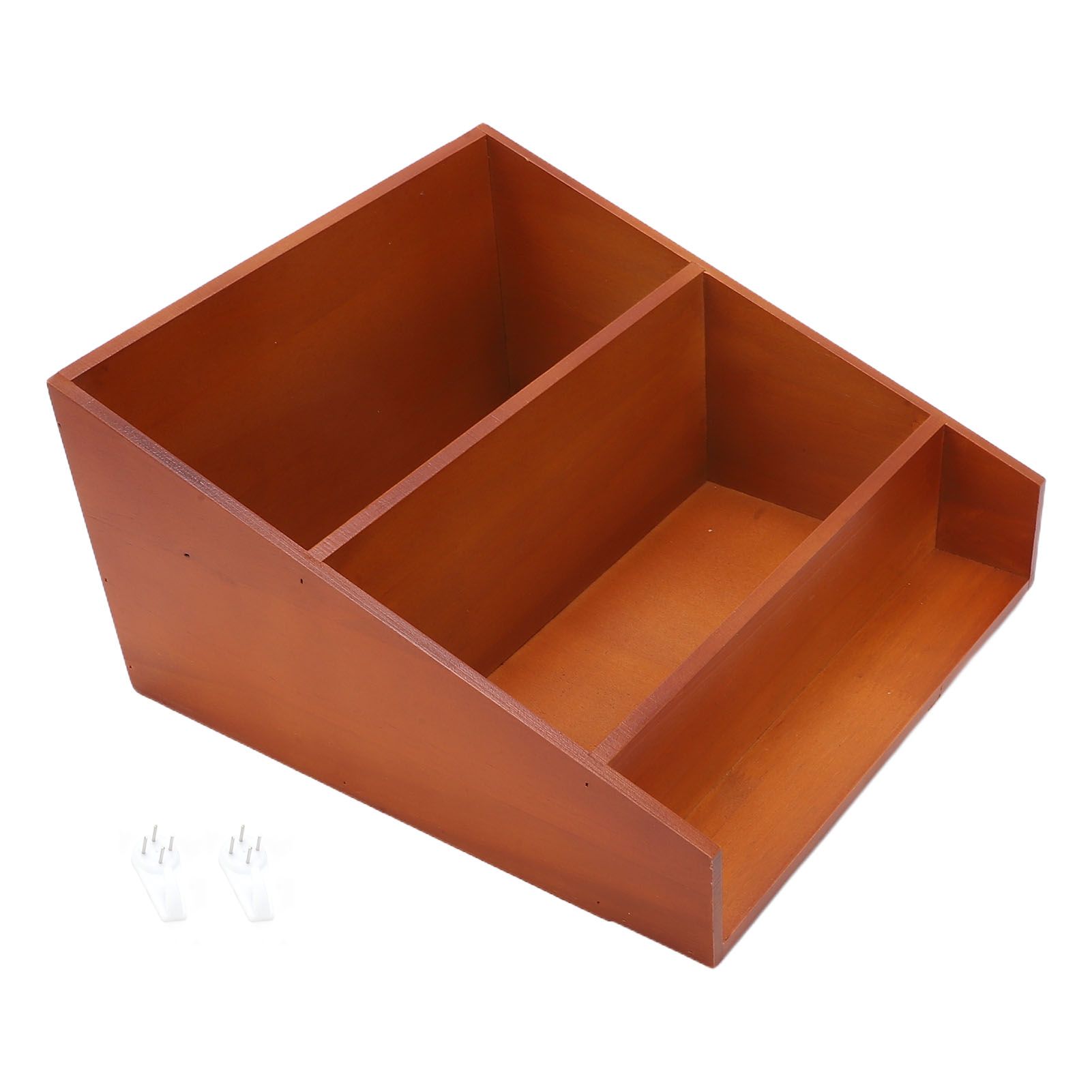 3 Tier Trinket Display Shelf for Wall Countertop Vintage Wooden Shelf Rack for view 3