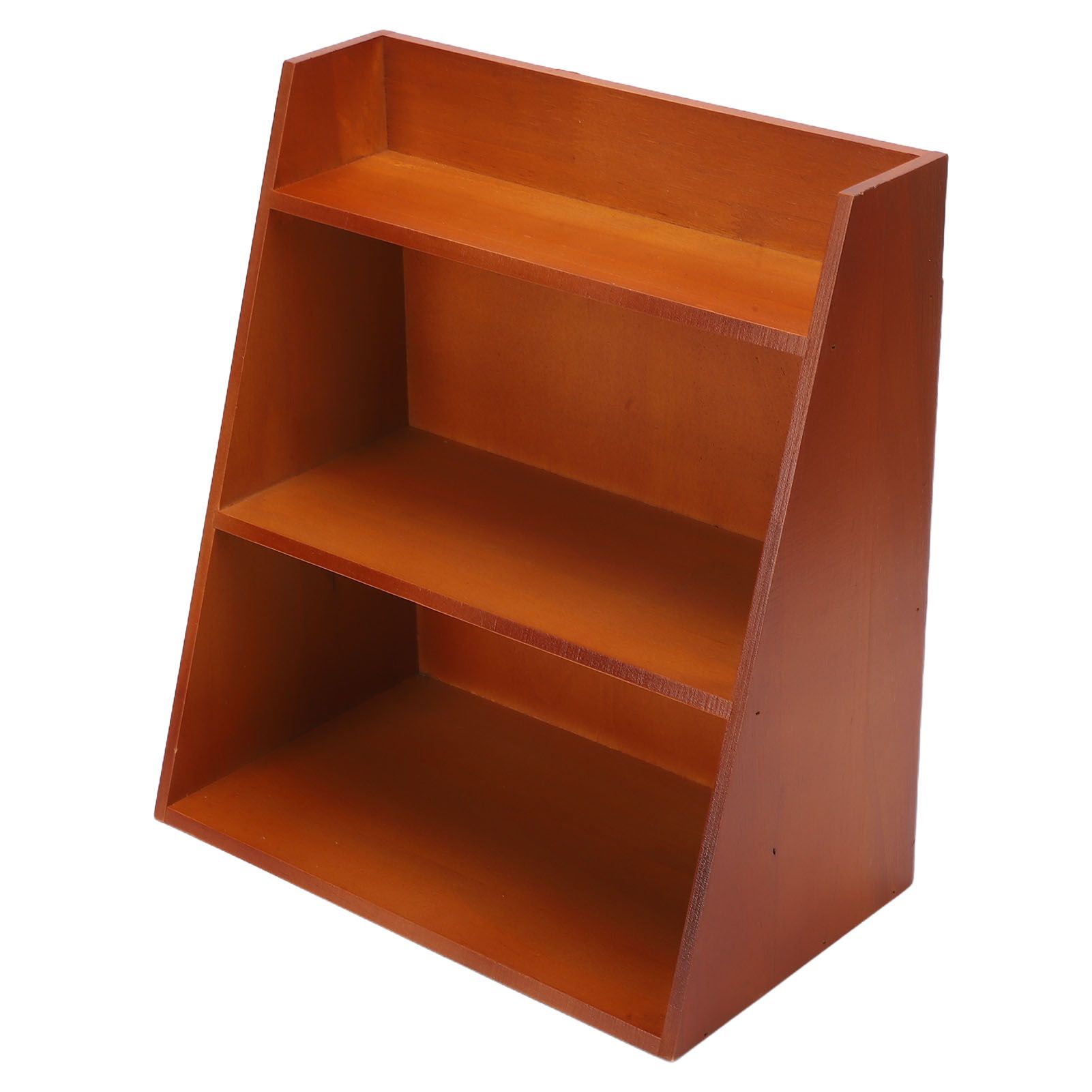 3 Tier Trinket Display Shelf for Wall Countertop Vintage Wooden Shelf Rack for view 6