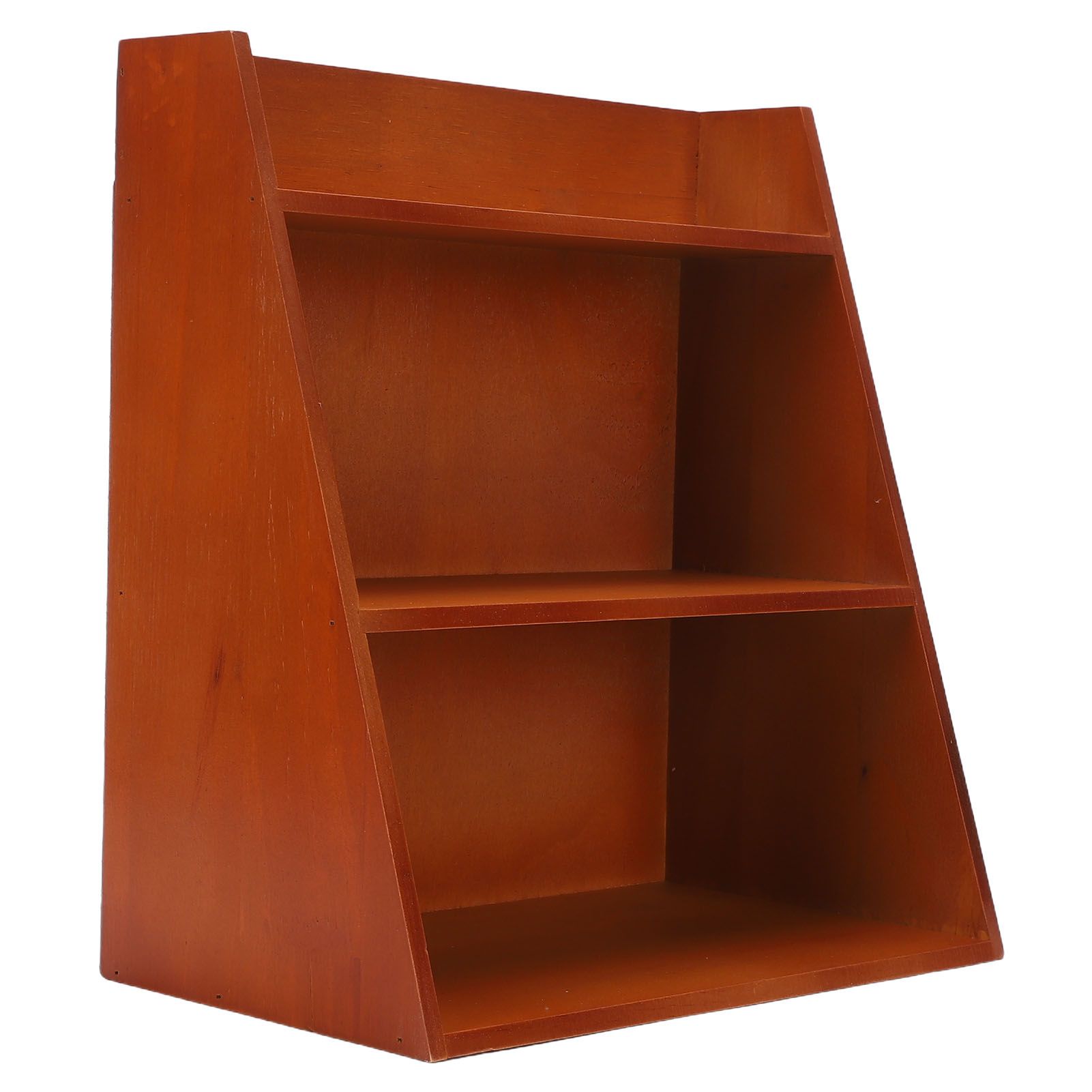 3 Tier Trinket Display Shelf for Wall Countertop Vintage Wooden Shelf Rack for view 10