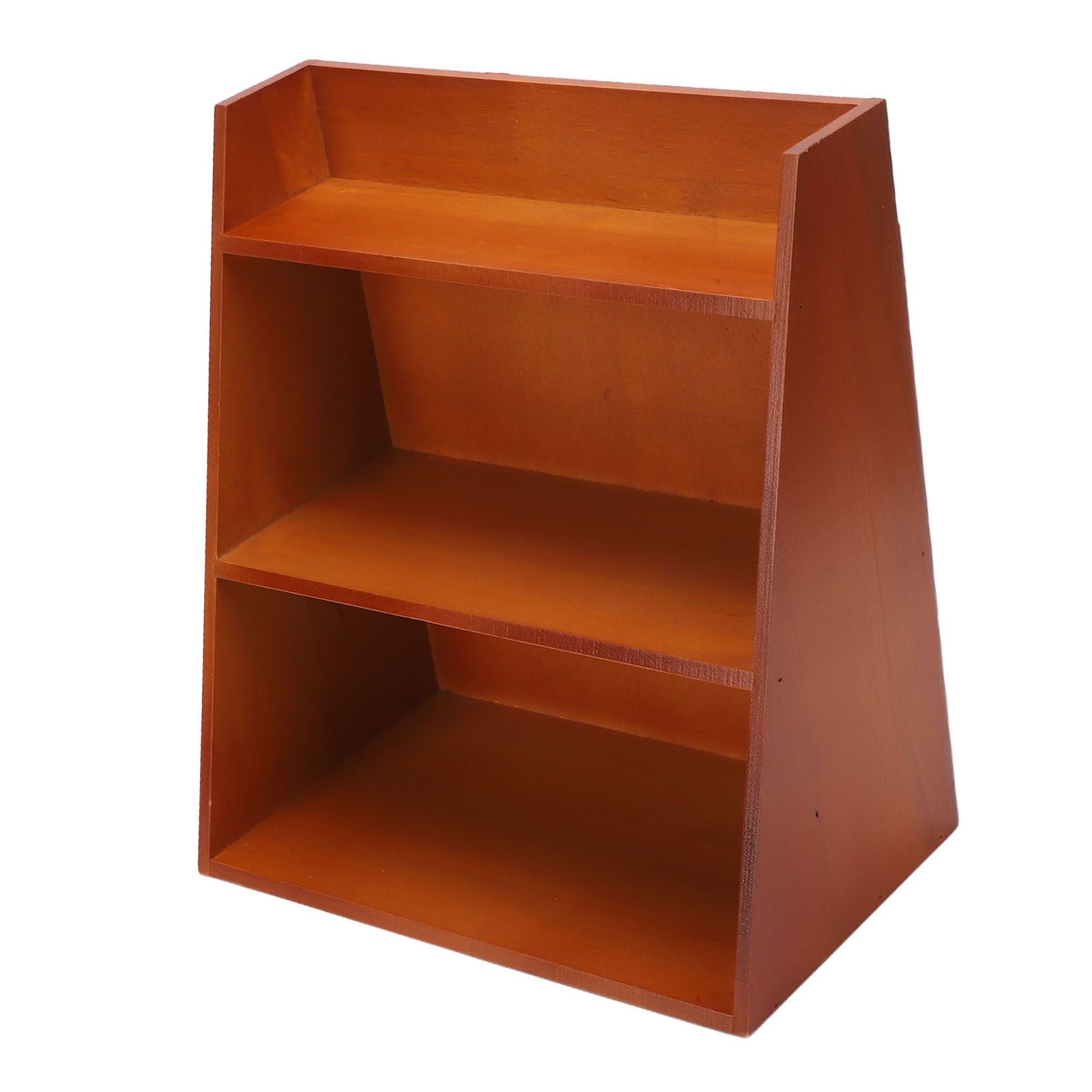 3 Tier Trinket Display Shelf for Wall Countertop Vintage Wooden Shelf Rack for view 12
