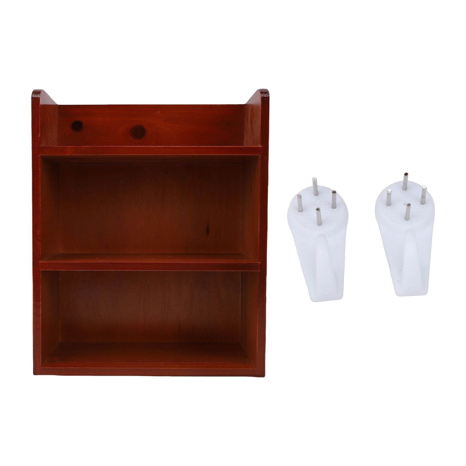 Multi Layer Wood Storage Rack Desktop Wall Mounted Vintage Versatile Sundries view 3
