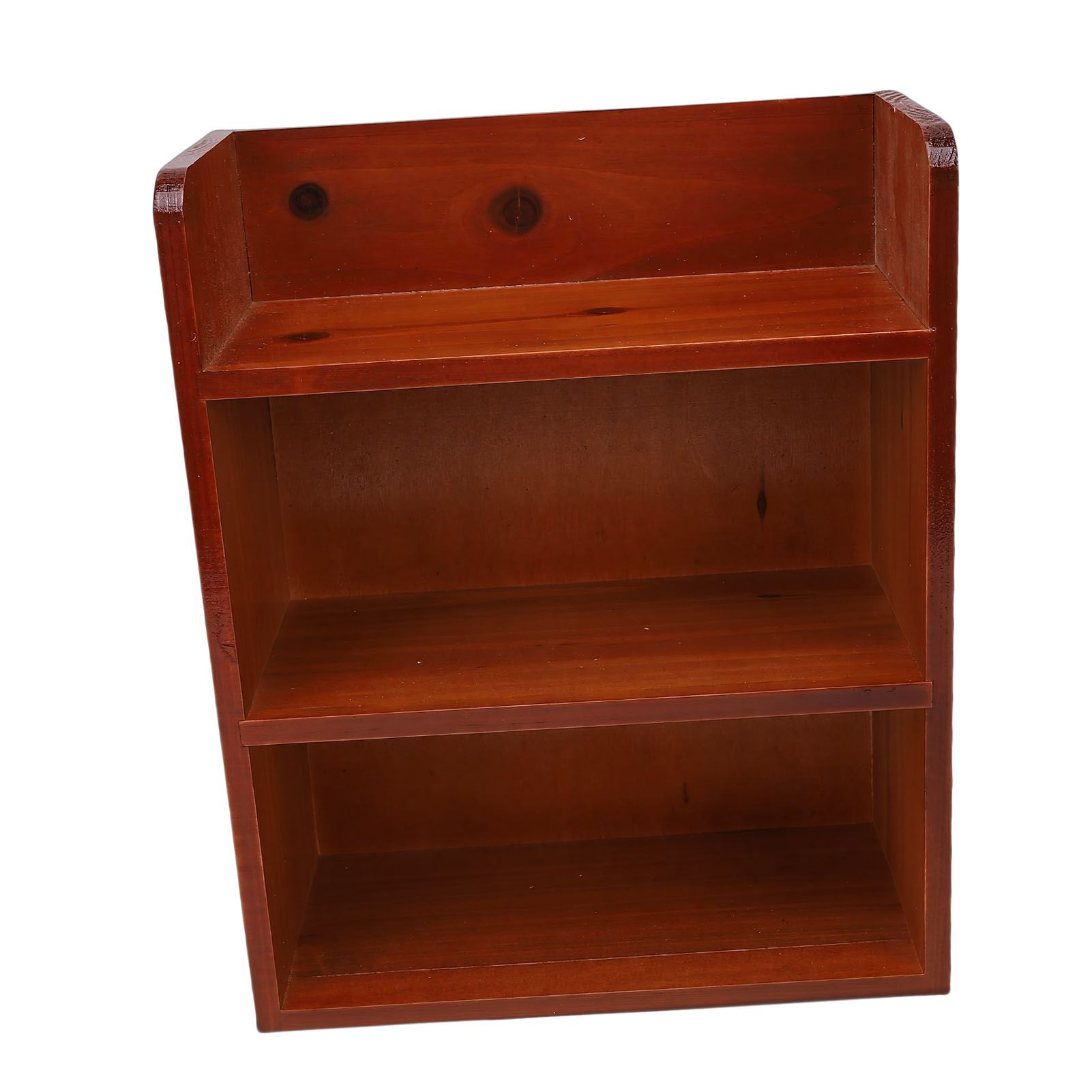 Multi Layer Wood Storage Rack Desktop Wall Mounted Vintage Versatile Sundries view 10