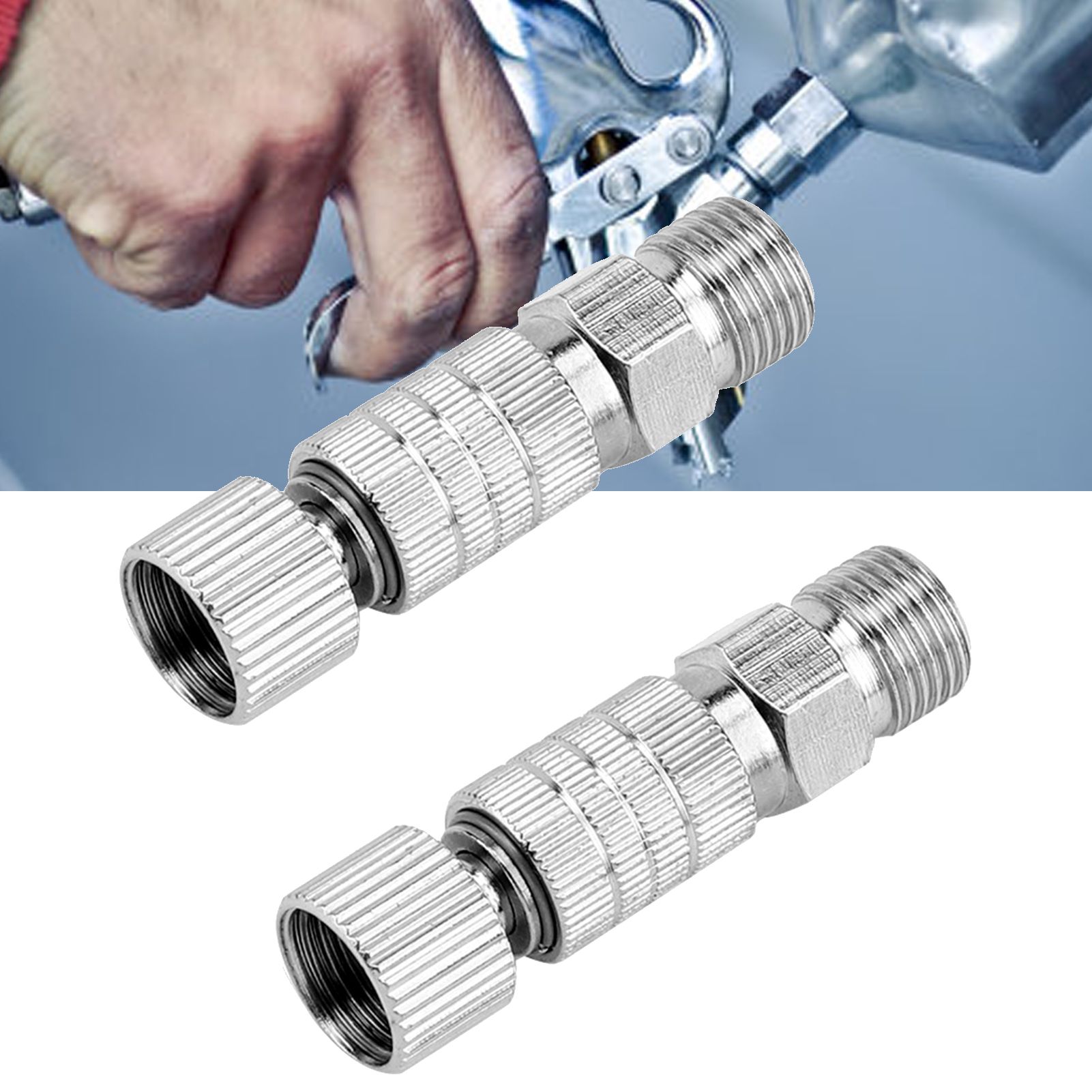 2pcs Airbrush Quick Release Coupling 1/8 Inch Male Female Airbrush Hose view 11