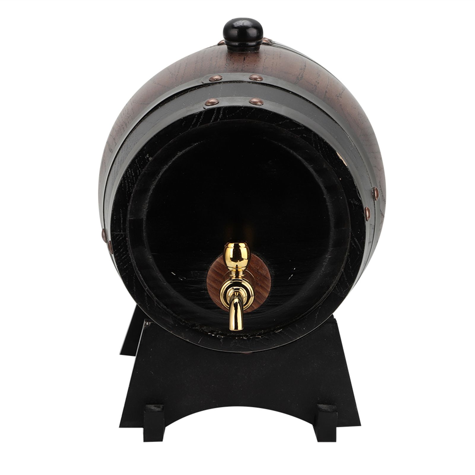 3L Vintage Striped Black Oak Red Wine Barrel Keg Bucket Container with Faucet view 10