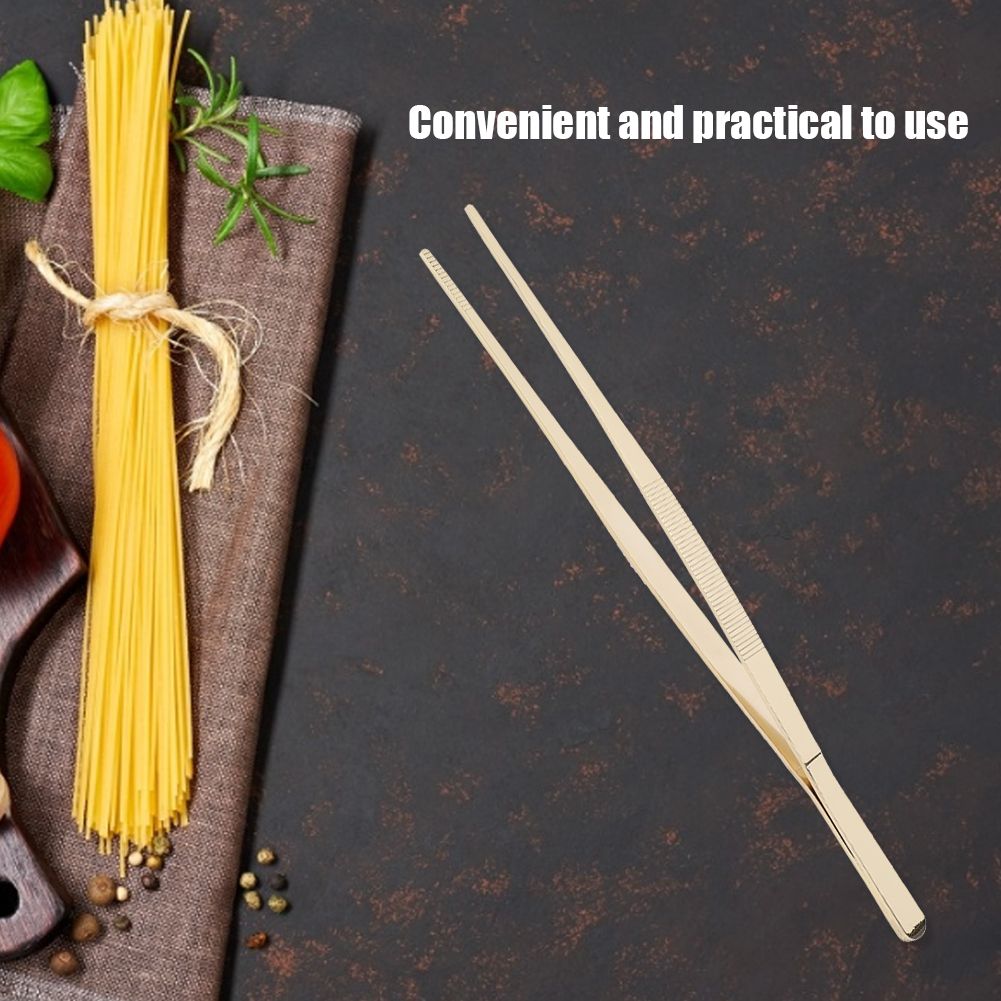 Stainless Steel Kitchen Tweezer Food Clip with Serrated Tip Cooking Tool for view 7