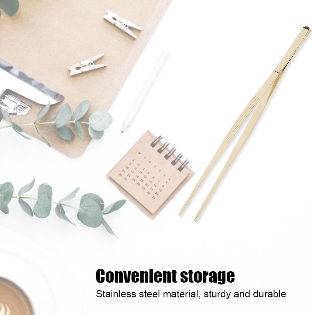 Stainless Steel Kitchen Tweezer Food Clip with Serrated Tip Cooking Tool for view 8