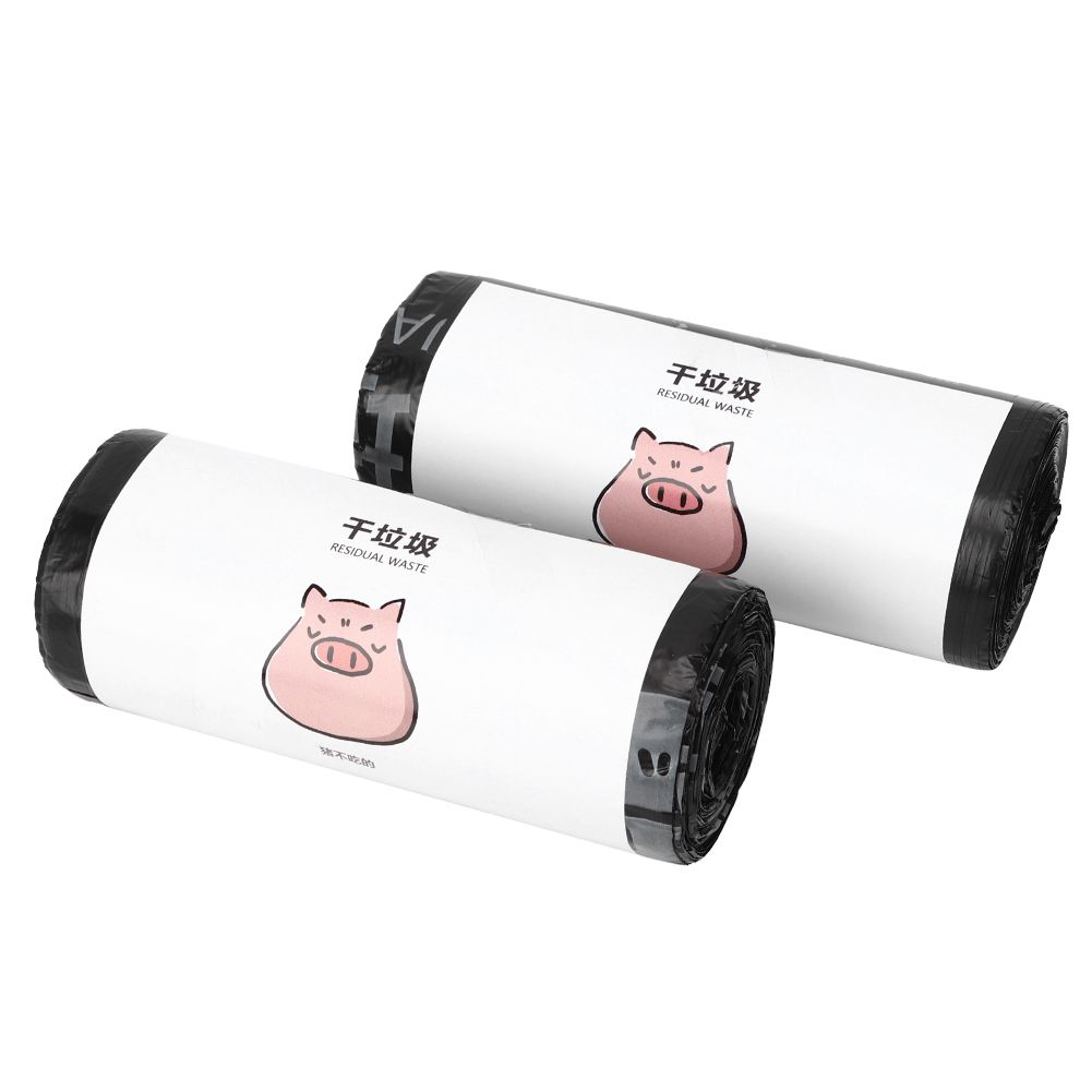 2 Rolls Vest Type Disposable Garbage Bag Portable Household Trash Rubbish Bag view 2