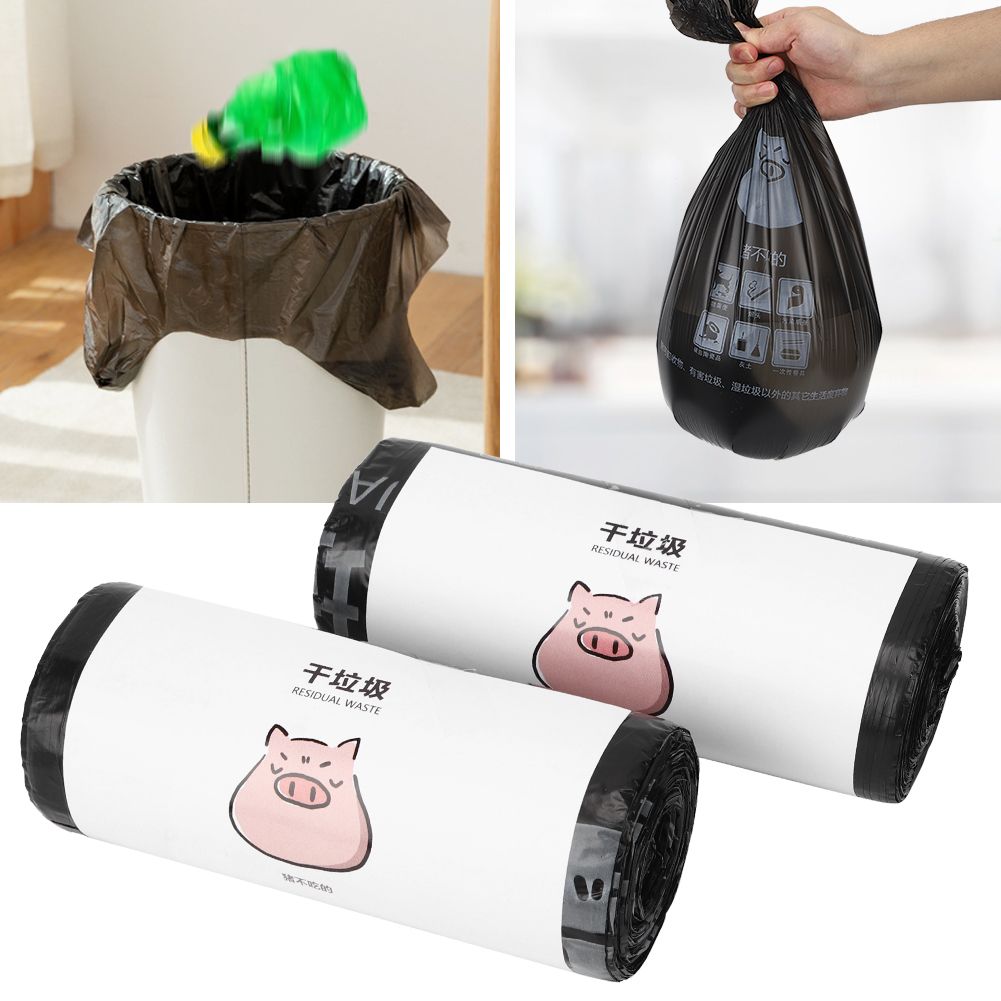 2 Rolls Vest Type Disposable Garbage Bag Portable Household Trash Rubbish Bag view 4