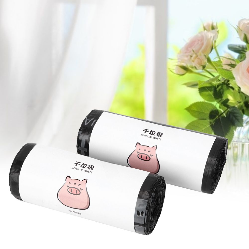 2 Rolls Vest Type Disposable Garbage Bag Portable Household Trash Rubbish Bag view 6