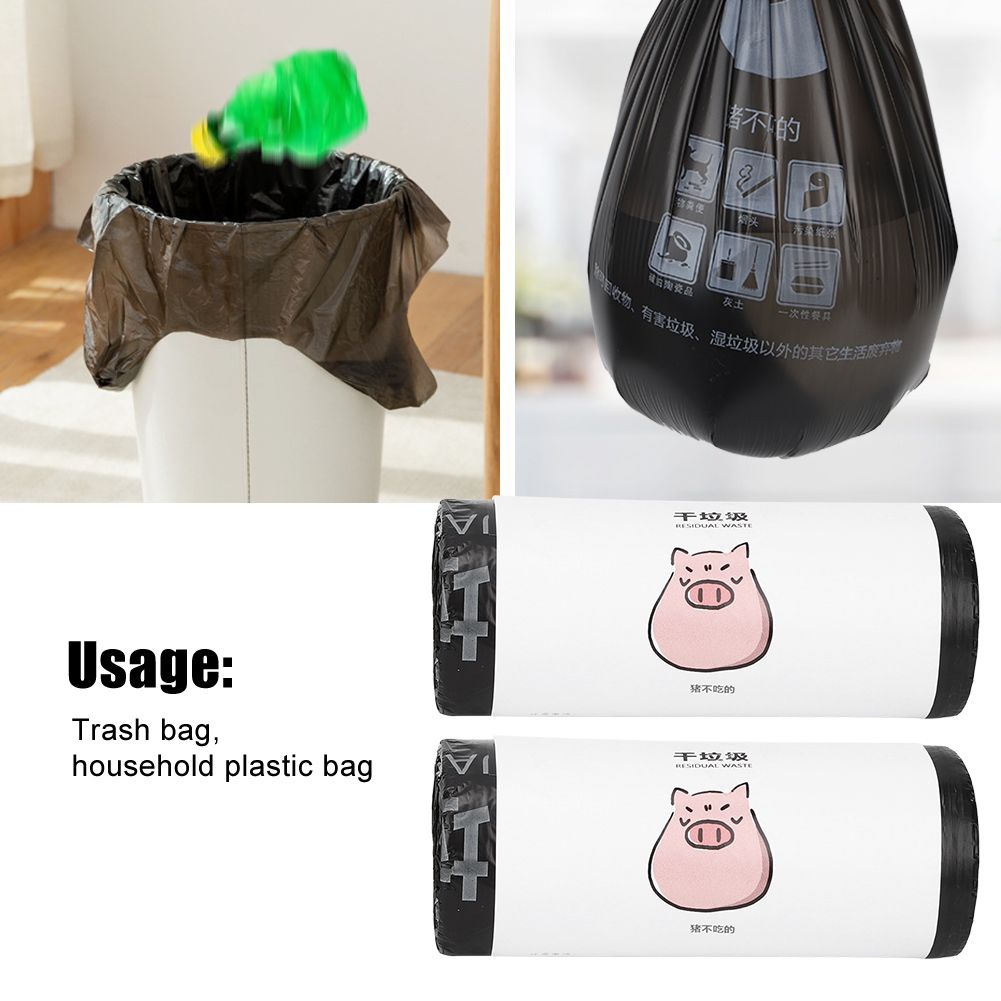 2 Rolls Vest Type Disposable Garbage Bag Portable Household Trash Rubbish Bag view 8