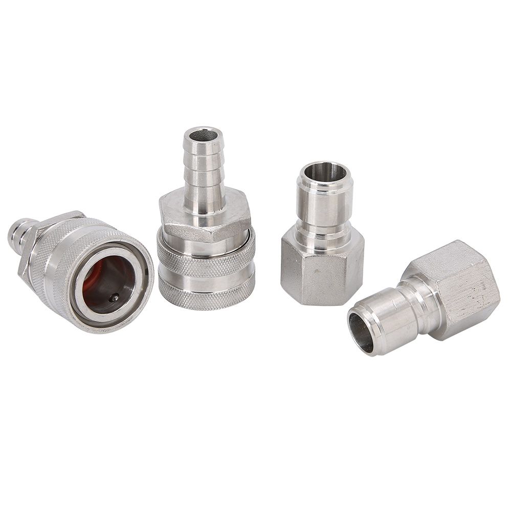 Stainless Steel G1/2in Thread Quick Connector Beer Barrel Connector Adapter