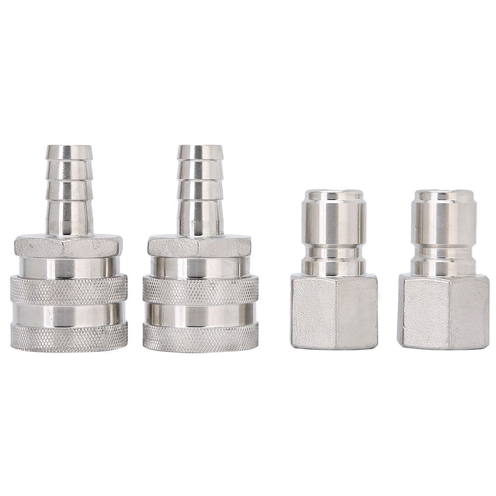 Stainless Steel G1/2in Thread Quick Connector Beer Barrel Connector Adapter view 2