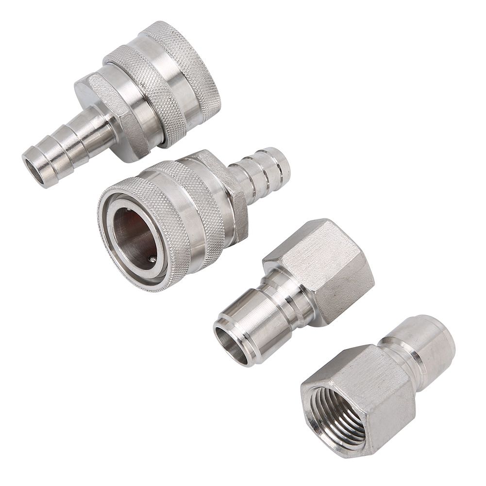Stainless Steel G1/2in Thread Quick Connector Beer Barrel Connector Adapter view 3