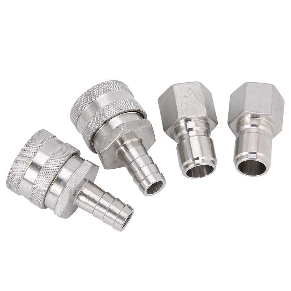 Stainless Steel G1/2in Thread Quick Connector Beer Barrel Connector Adapter view 4