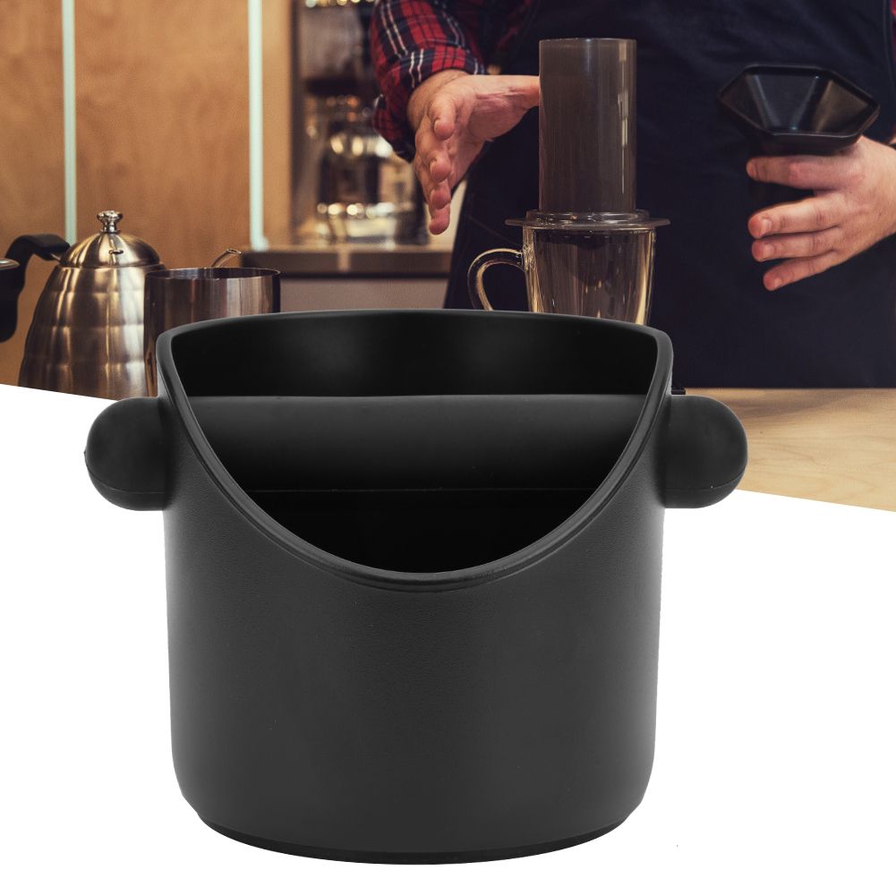 Coffee Knock Box Anti-Slip Coffee Slag Grounds Bucket with Rubber Bar Coffee view 5