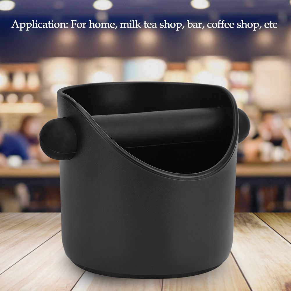 Coffee Knock Box Anti-Slip Coffee Slag Grounds Bucket with Rubber Bar Coffee view 7