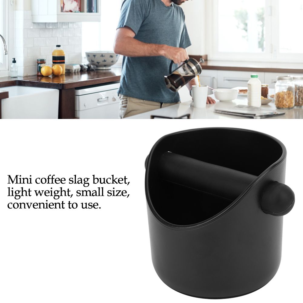 Coffee Knock Box Anti-Slip Coffee Slag Grounds Bucket with Rubber Bar Coffee view 8