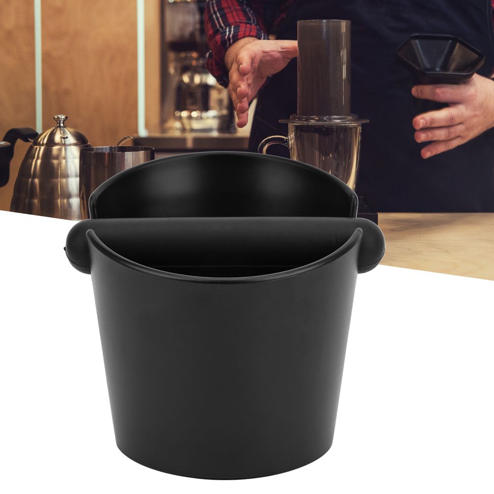 Coffee Knock Box Anti-Slip Coffee Slag Grounds Bucket with Rubber Bar Coffee view 5