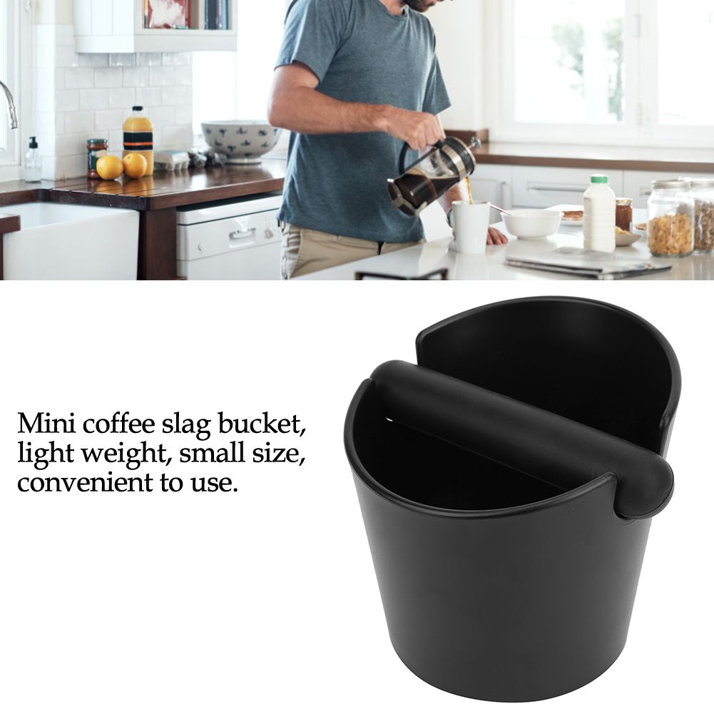 Coffee Knock Box Anti-Slip Coffee Slag Grounds Bucket with Rubber Bar Coffee view 8