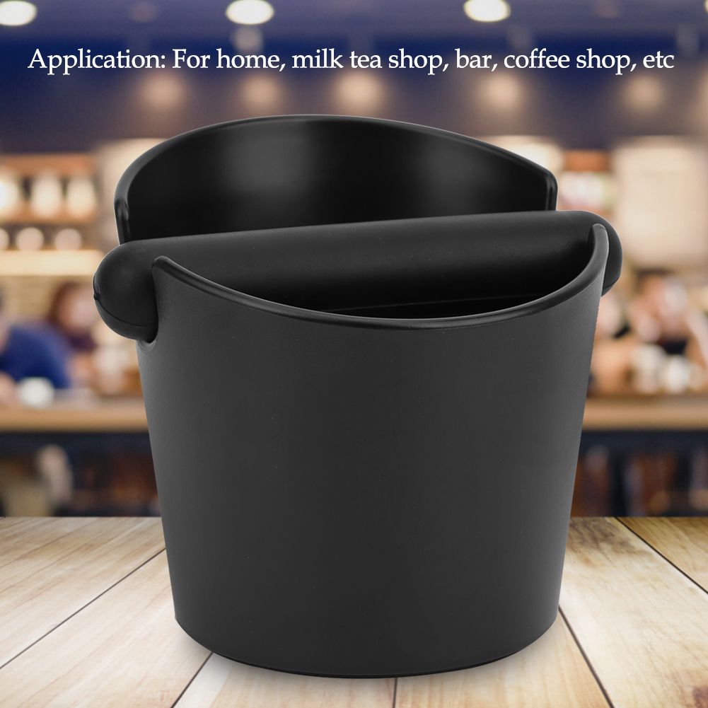 Coffee Knock Box Anti-Slip Coffee Slag Grounds Bucket with Rubber Bar Coffee view 9
