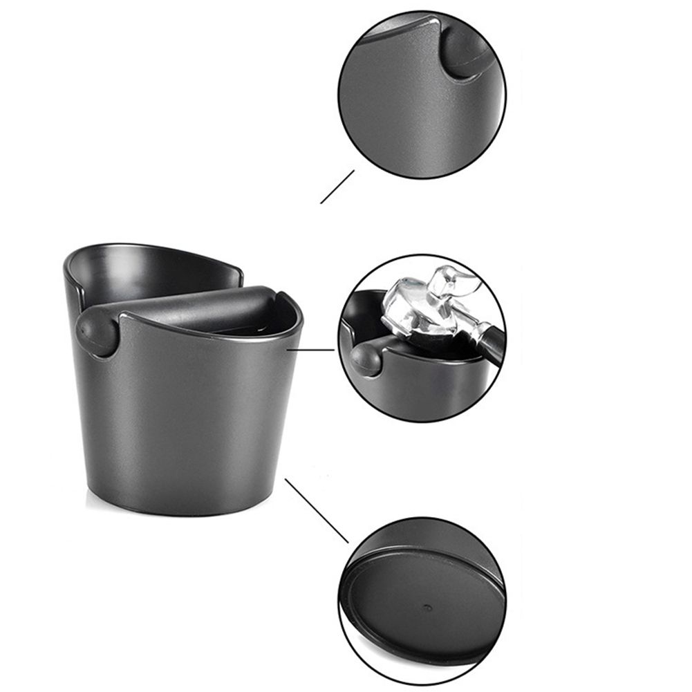 Coffee Knock Box Anti-Slip Coffee Slag Grounds Bucket with Rubber Bar Coffee view 12