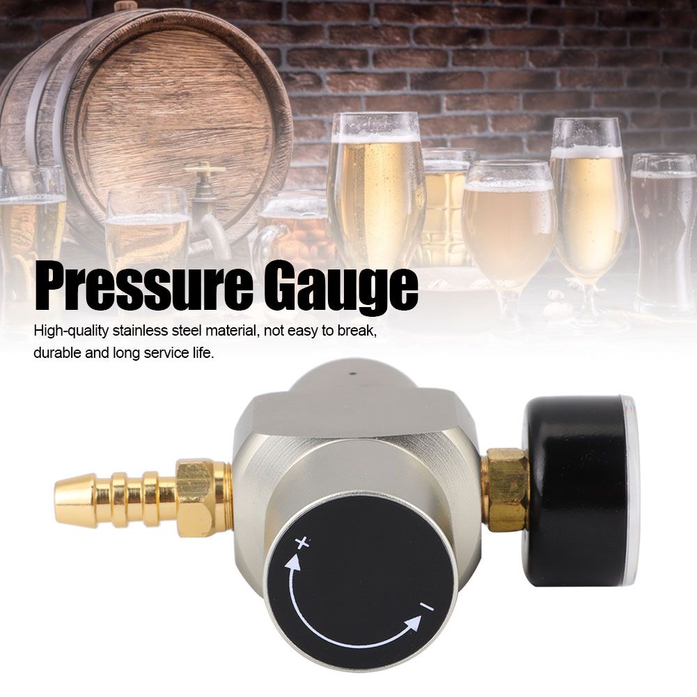 3/8in Quick Connector CO2 Mini Regulator Pressure Gauge for Soda Container view 7