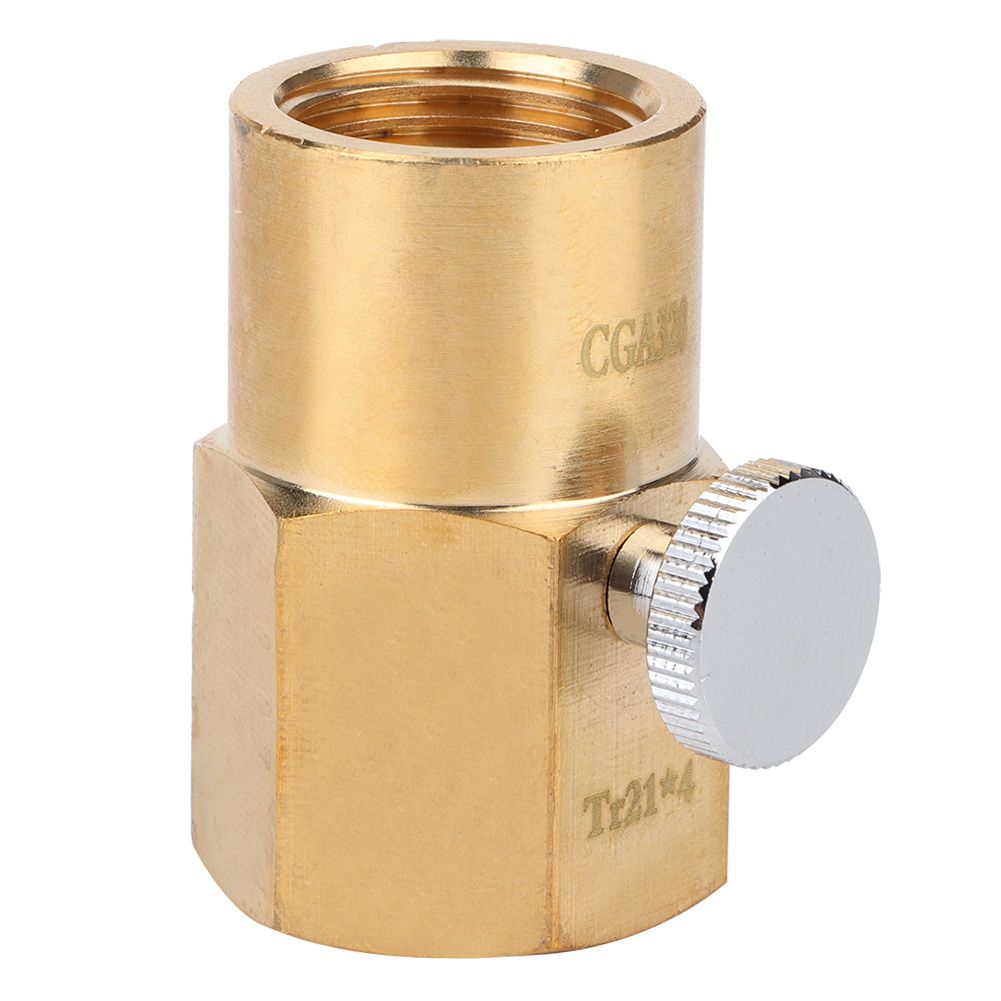 TR21-4 to CGA320 Brass Soda Bottle Adapter CO2 Fill Valve Connector Fittings view 4