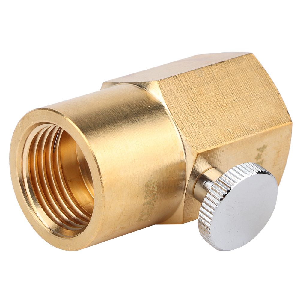TR21-4 to CGA320 Brass Soda Bottle Adapter CO2 Fill Valve Connector Fittings view 5