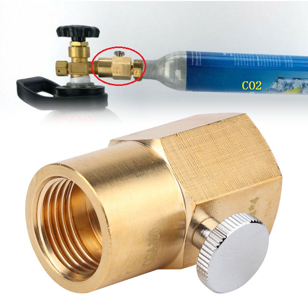 TR21-4 to CGA320 Brass Soda Bottle Adapter CO2 Fill Valve Connector Fittings view 6