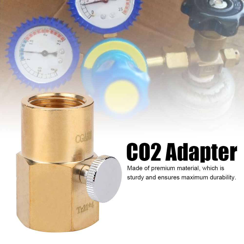 TR21-4 to CGA320 Brass Soda Bottle Adapter CO2 Fill Valve Connector Fittings view 8