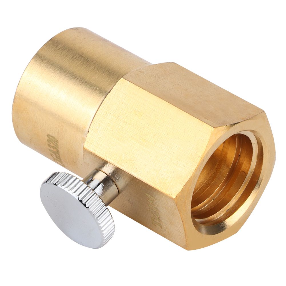 TR21-4 to CGA320 Brass Soda Bottle Adapter CO2 Fill Valve Connector Fittings view 9