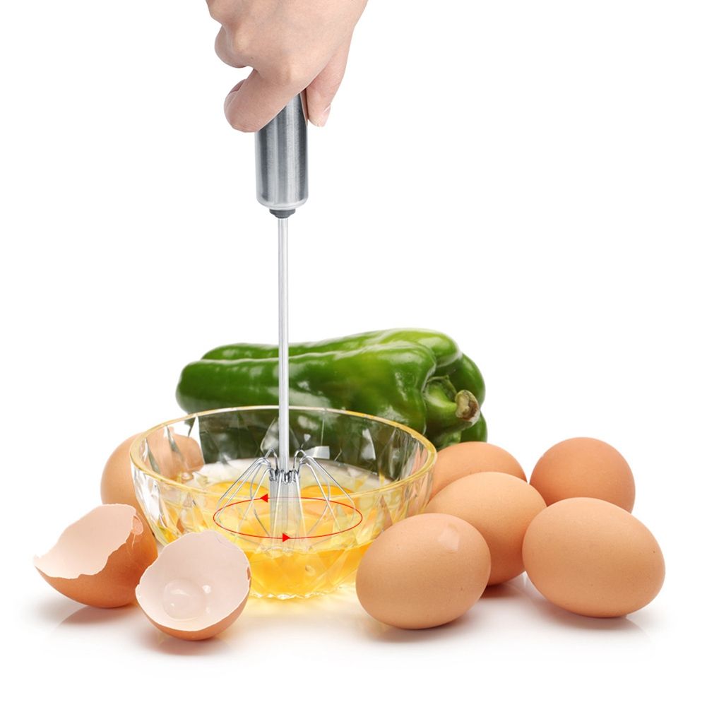 Household Stainless Steel Semi Automatic Egg Beater Cream Mixer Blender view 4