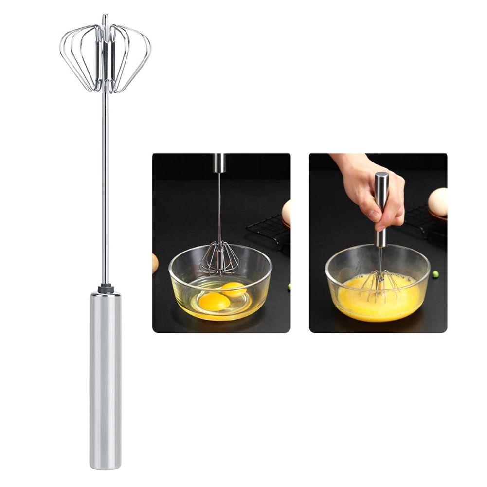 Household Stainless Steel Semi Automatic Egg Beater Cream Mixer Blender view 5